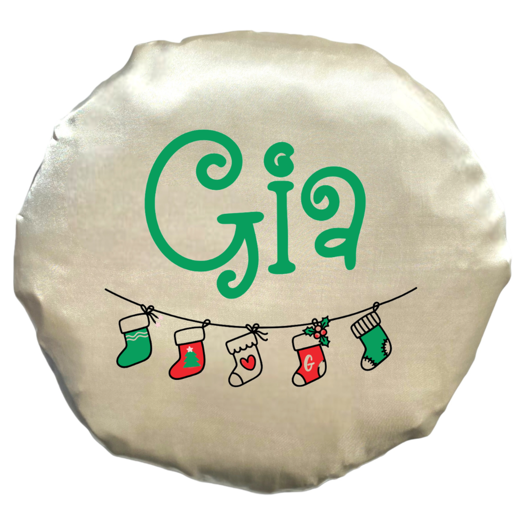 Christmas Stockings Name Bonnet