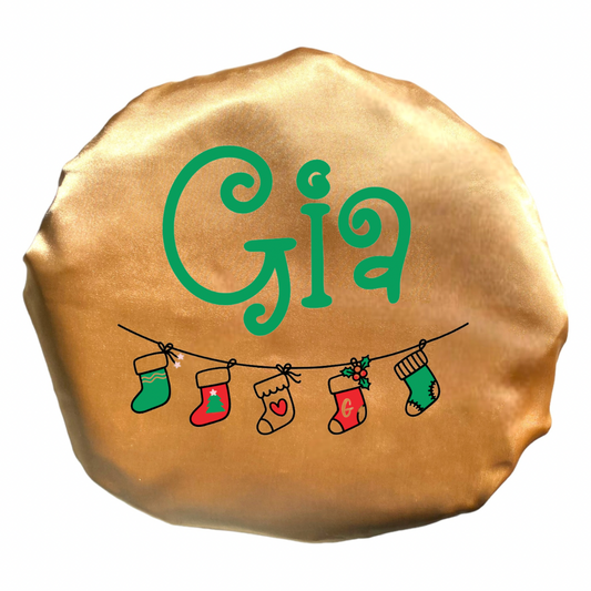 Christmas Stockings Name Bonnet