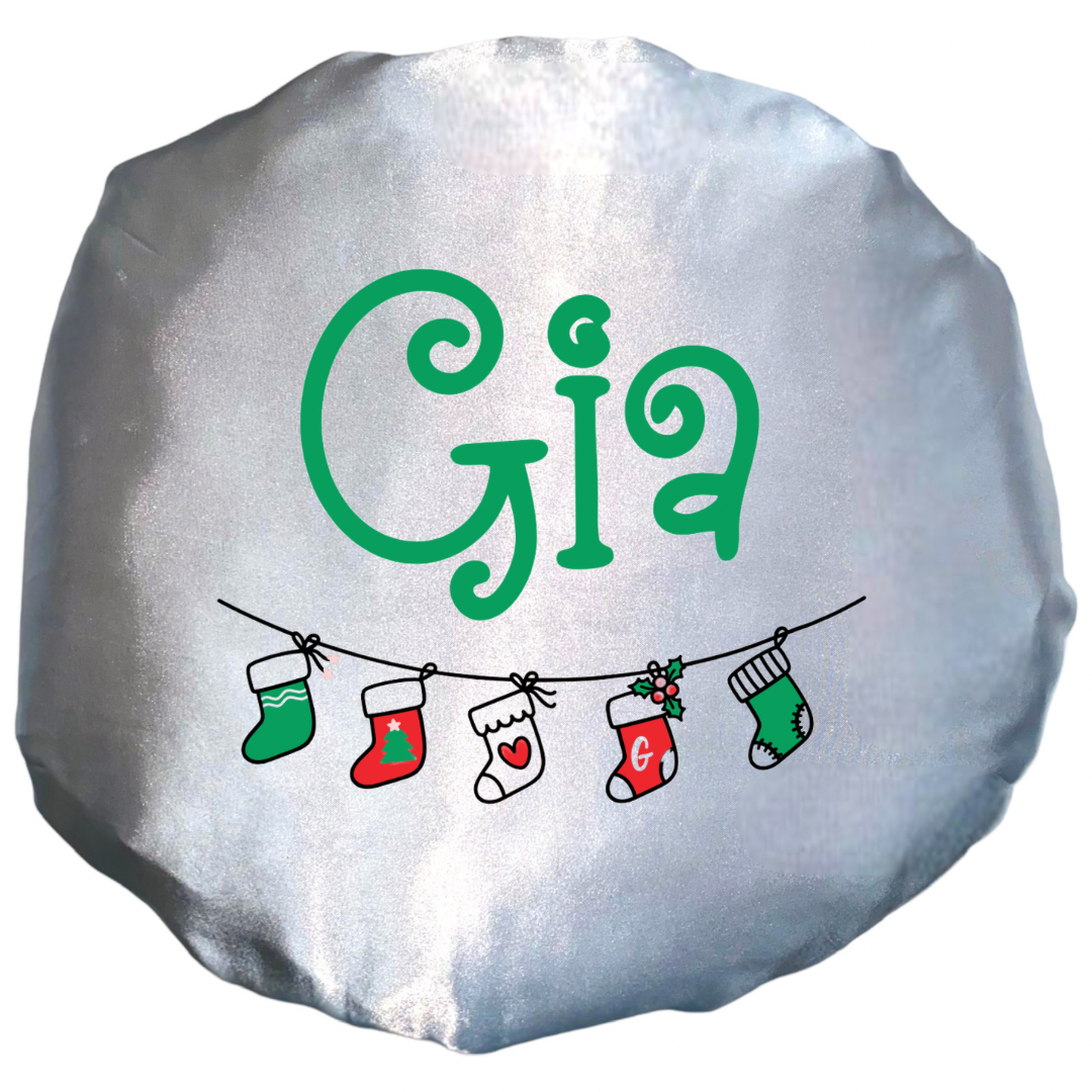 Christmas Stockings Name Bonnet