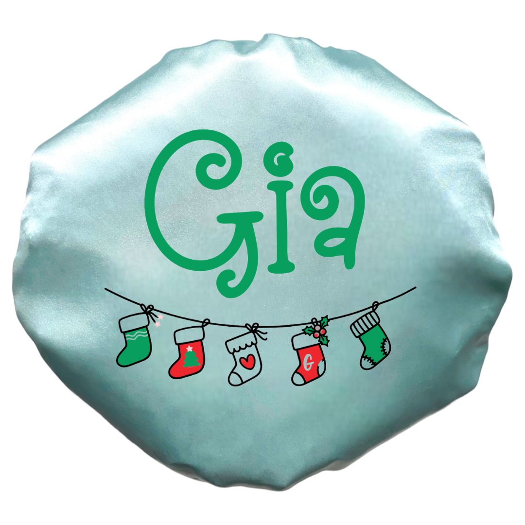 Christmas Stockings Name Bonnet
